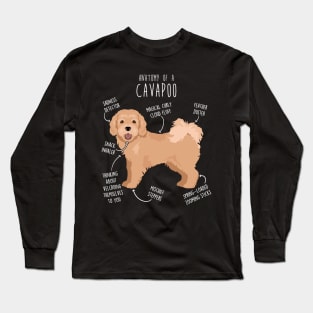 Cavapoo Dog Anatomy Long Sleeve T-Shirt